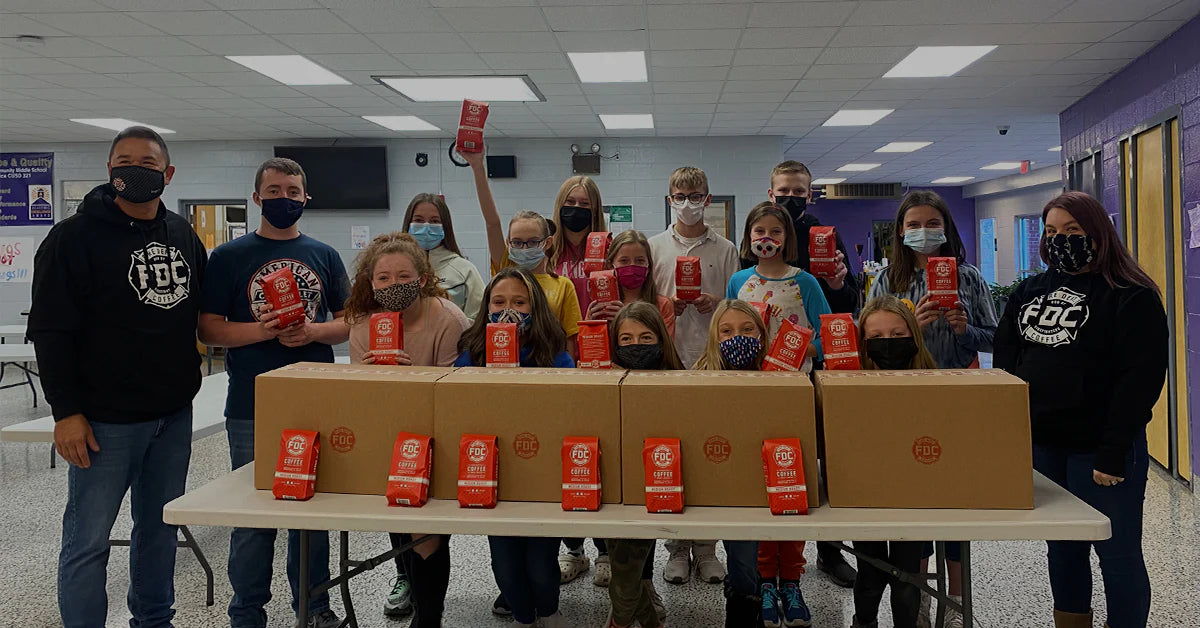 Pecatonica Middle School, Veterans Day Coffee Care Package