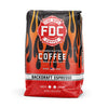 A five pound package of Fire Dept. Coffee's Backdraft Espresso Coffee. 