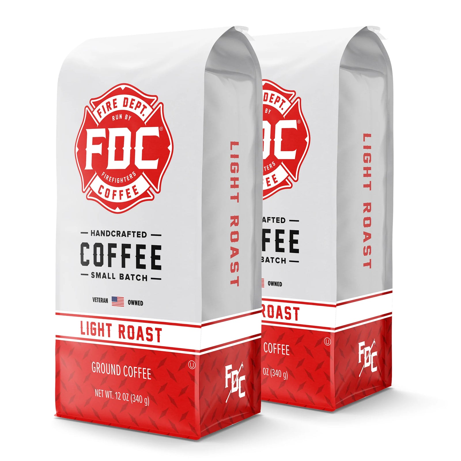A 12-ounce package of Fire Department Coffee's Light Roast.