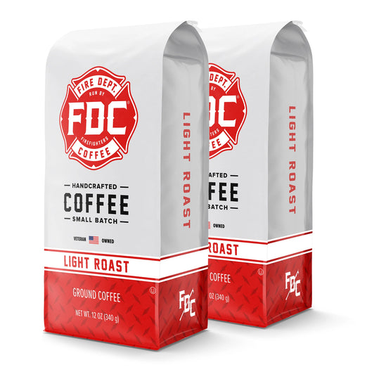 2 12-ounce packages of Fire Department Coffee’s Light Roast.