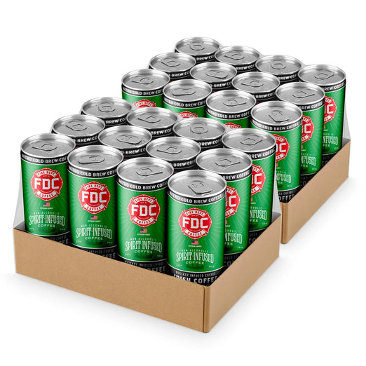 24, 8 ounce cans of Spirit Infused Irish Whiskey Coffee - Nitro Irish Coffee from Fire Department Coffee.