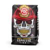 A 5 pound package of Fire Department Coffee's Skull-Crushing Espresso Roast.