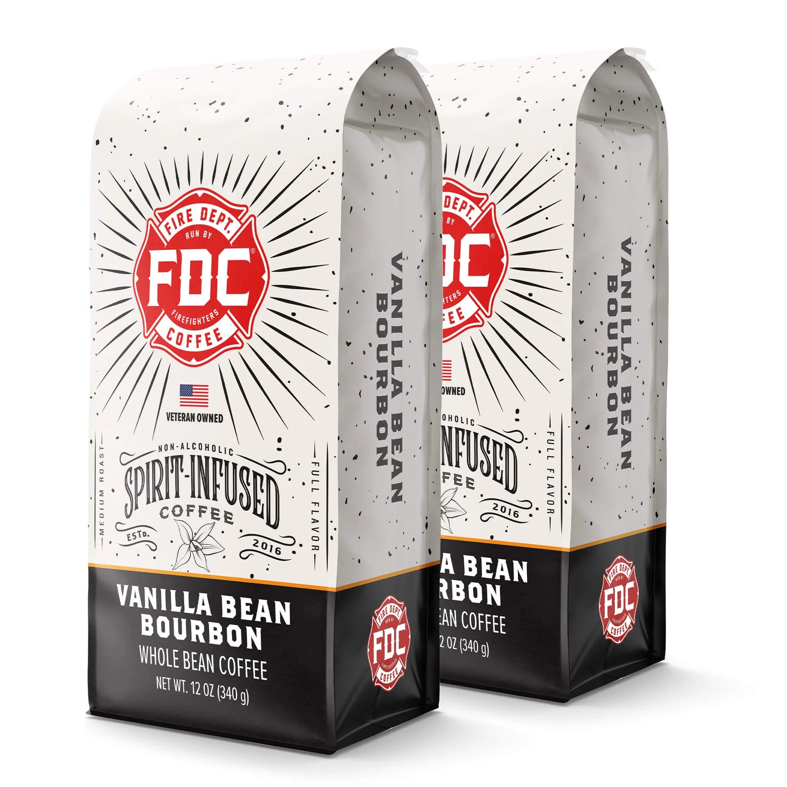 Fire Dept. Coffee, Vanilla Bean Bourbon Infused Coffee