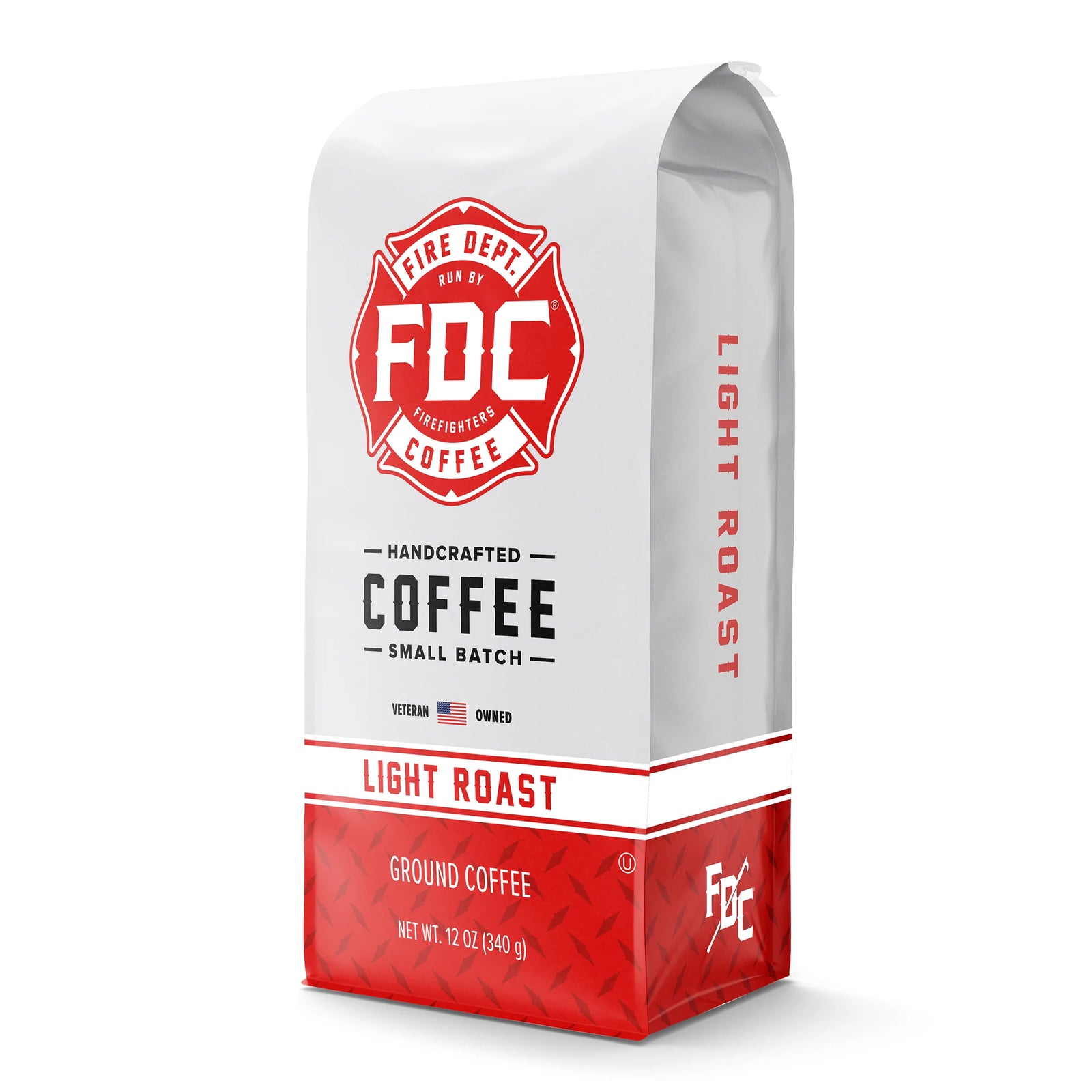 A 12-ounce package of Fire Department Coffee's Light Roast.