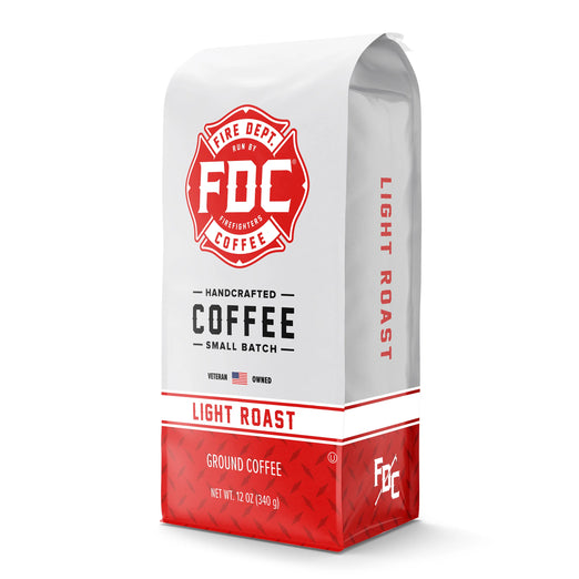 A 12-ounce package of Fire Department Coffee’s Light Roast.