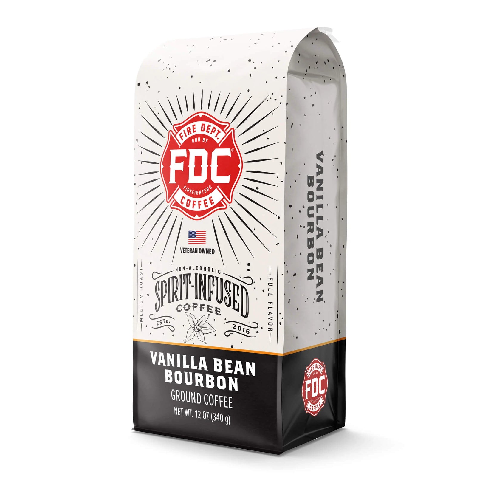 Fire Dept. Coffee, Vanilla Bean Bourbon Infused Coffee
