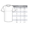 Sizing chart for Always on Call t-shirt