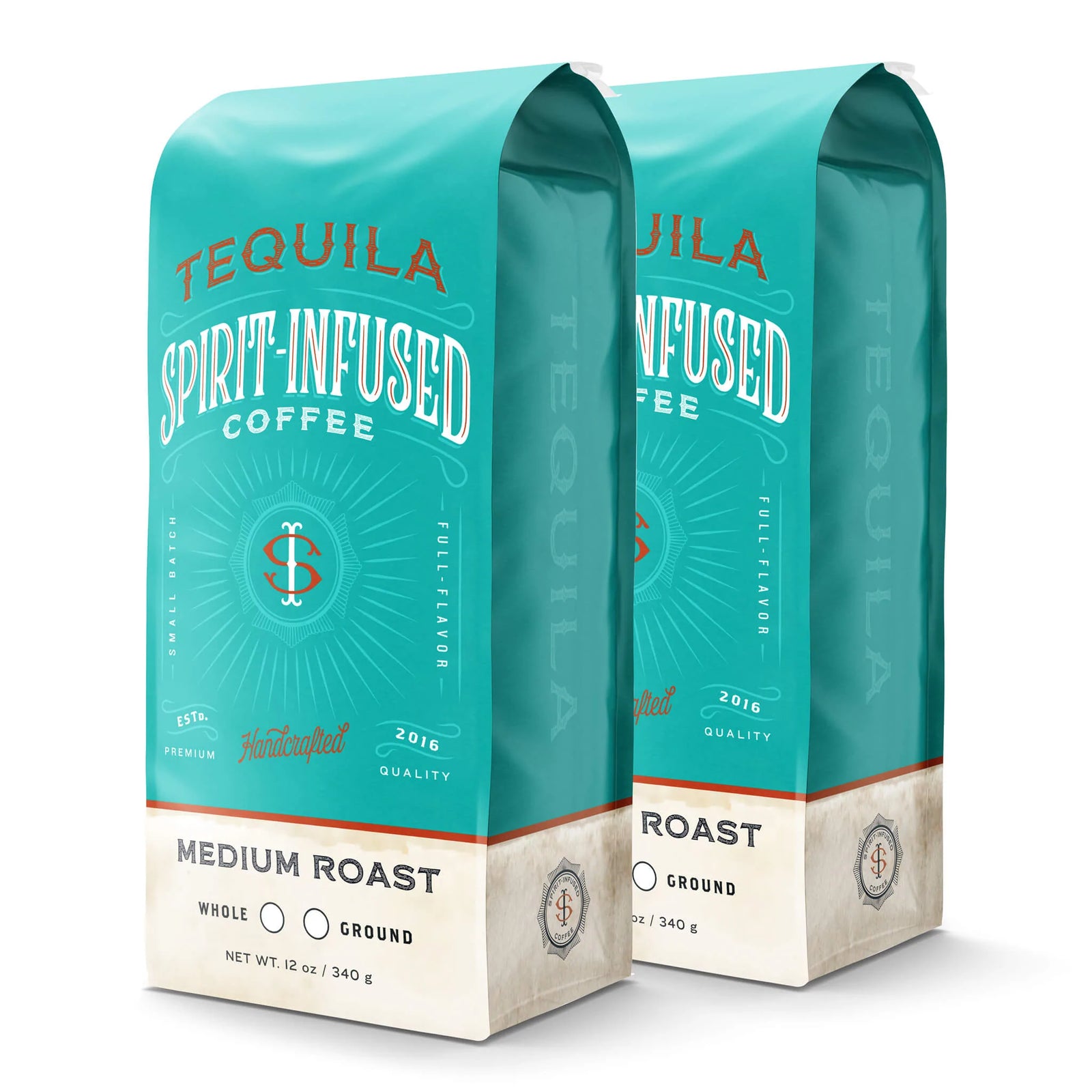 Fire Dept. Coffee's 12 ounce Tequila Infused Coffee in a rectangular package.